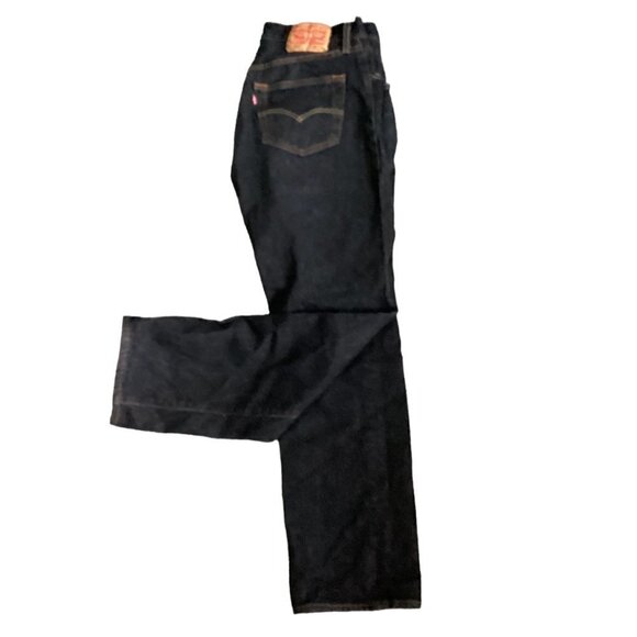 Levi's 501 Jeans 32x34** Button Fly Straight Leg 100% Cotton Black Denim #79M - Picture 3 of 10